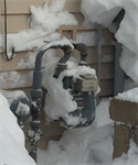 Snow Cleared Away from Gas Meter